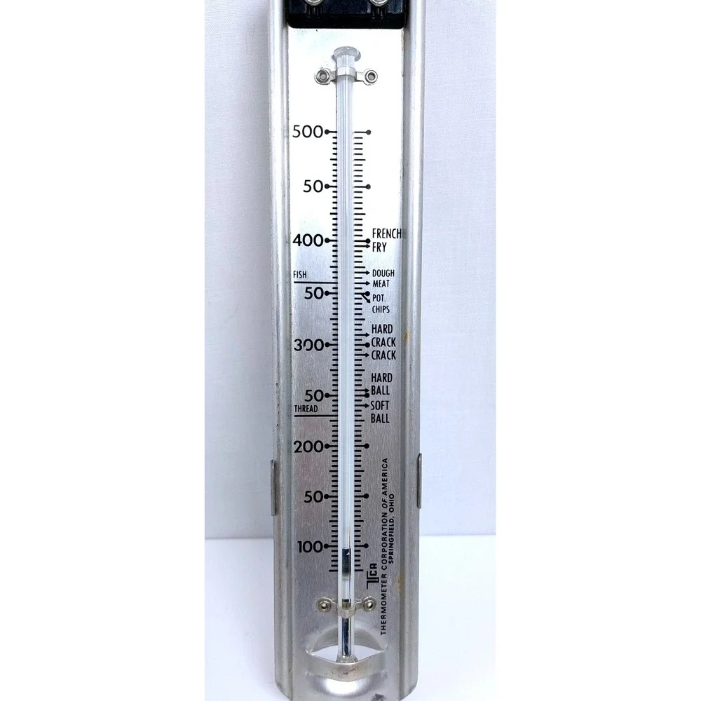 Vintage TCA‎ Tru-Temp Deep Fat Frying and Candy Thermometer With Pot Hook